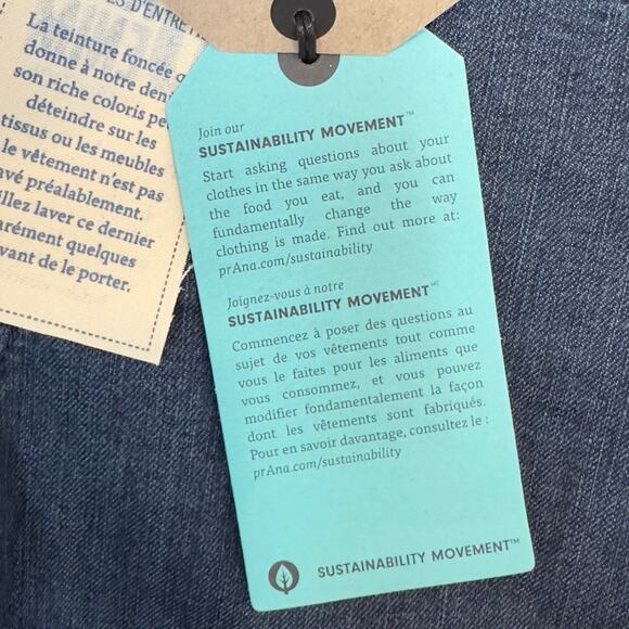 NWT Prana Women’s Kara Jean Straight Leg Size 6/28 Denim Stretch Sustainable - Picture 9 of 14